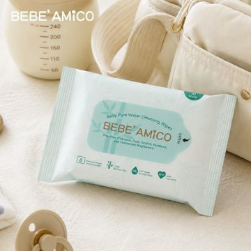 BEBE AMiCO-竹纖維嬰兒純水潔膚柔濕巾10抽