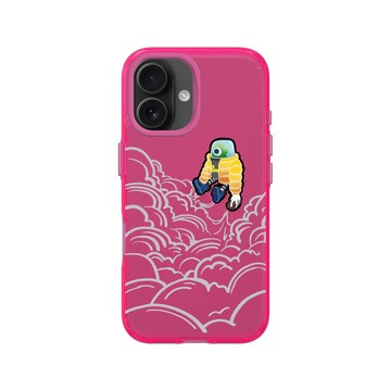 iPhone 16 Clear 粉漾桃 - Graffiti / 街頭塗鴉 - 噴射起飛