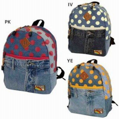 キッズ リュック 子供用 デイパック MOMENTUM KIDS ユーズドデニムドット 25×30×11cm プレゼント グッズ