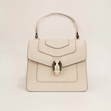 【Chiu189英歐代購】Bvlgari 寶格麗 蛇頭包 風琴包 serpenti forever 米白色 斜背包
