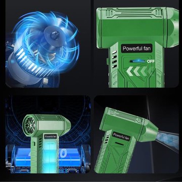 跨境高速渦輪風扇便攜式吹風機除塵除雪鼓風機高清潔風扇無刷電機