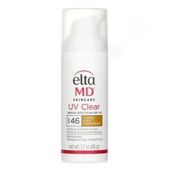 【創新專業保養品】UV透明面部防曬霜SPF 46 - 容易出現痤瘡、酒渣鼻及色素沉著膚質 - 潤色(新舊包裝隨機)