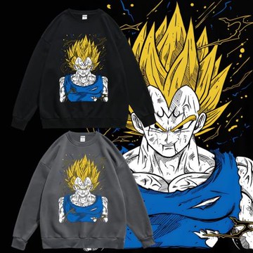 動漫二次元龍珠卡通潮流周邊春秋圓領套頭寬松衛衣男女無帽長袖