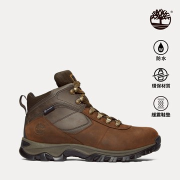 Timberland 男款棕色防水中筒健行鞋|2730R242