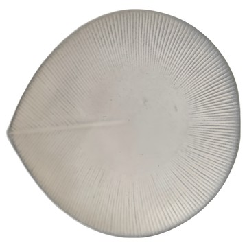 日本 美濃燒 細十草圓葉盤-L 26x24xH3cm 瓷盤 適用於家用微波爐、洗碗機、烘碗機  1個