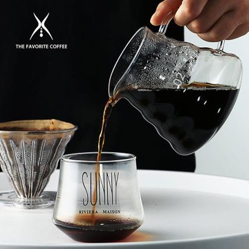 手沖咖啡壺 家用耐熱玻璃滴漏壺360/600ml加熱煮泡茶壺云朵分享壺