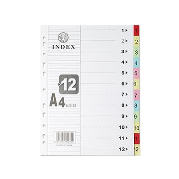 珠友Chuyu 11孔12段分段紙色卡/SS-10117