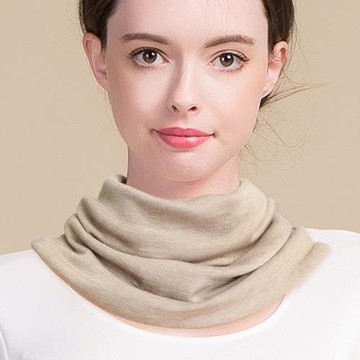 秋冬保暖桑蠶絲圍脖女套頭假領子雙層防寒脖套韓版小圍巾絲巾新品