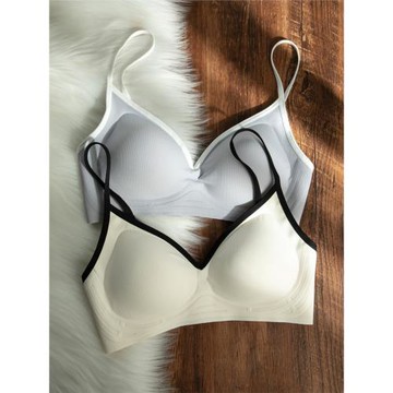 穿出圓圓胸！果凍條軟支撐內衣女小胸聚攏無痕外擴無鋼圈文胸船襪