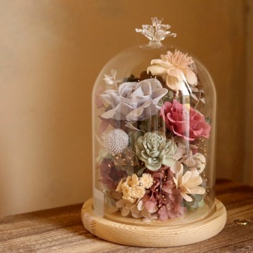 【遇見恆久】維納斯的誕生 The Birth of Venus款 永生玫瑰玻璃罩 含盒