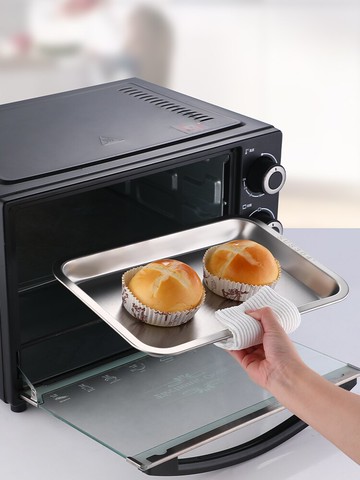 304不銹鋼烤盤烤箱專用長方形面包烤盤子器皿家用深托盤商用小號