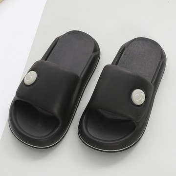 玩趣QQ成人休閒拖鞋-黑
