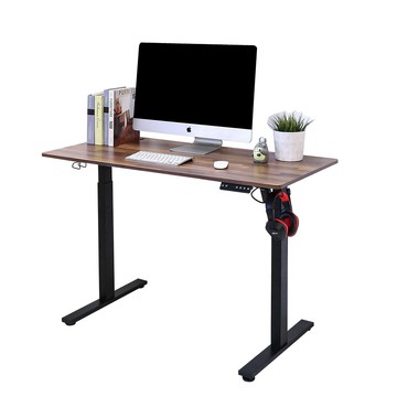 BuyJM MIT低甲醛無段式電動升降工作桌(寬120x60公分)書桌/電腦桌/辦公桌/成長桌集成木紋