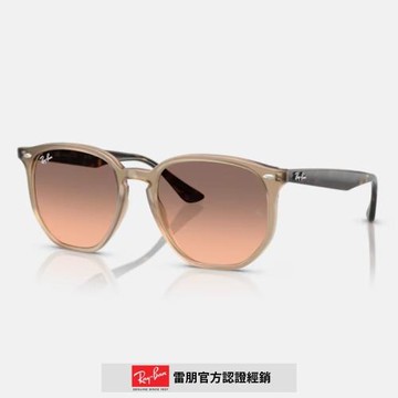【RayBan 雷朋】六角形膠框太陽眼鏡(RB4306F-678846 54mm)