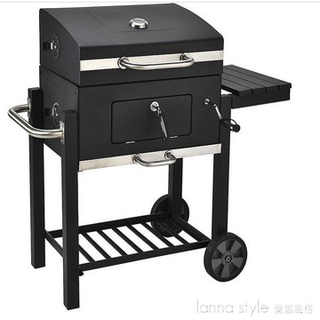 便攜式簡易安裝油桶爐bbq庭院大方形燒烤爐取暖爐燒烤架 幸福驛站