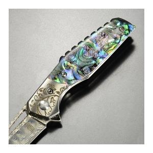 BNB KNIVES 折りたたみナイフ ABALONE FLIPPER ダマスカス BNB1991A