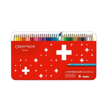 【CARAN dACHE 瑞士卡達】SWISSCOLOR 學生級水溶性色鉛 30色 /盒 1285.740