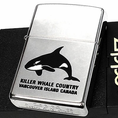 ZIPPO ライター カナダ製 2002年製 オンタリオ製 シャチ 廃盤