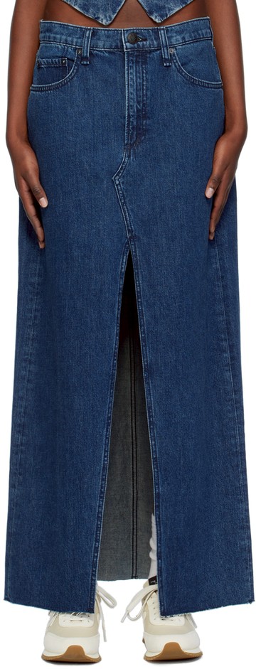 rag & bone 海军蓝 Avery 牛仔半身裙