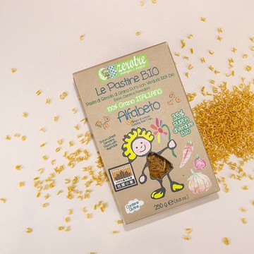 義大利【ZeroTre】捲髮夏菈 橘蔬果字字麵(250g)