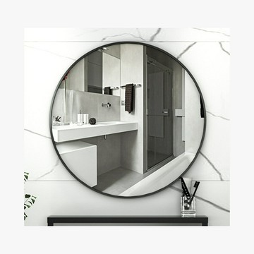 廠家浴室鏡圓鏡鋁合金鏡ins風鏡子北歐簡約少女服裝店理發店鏡子[DD150110]