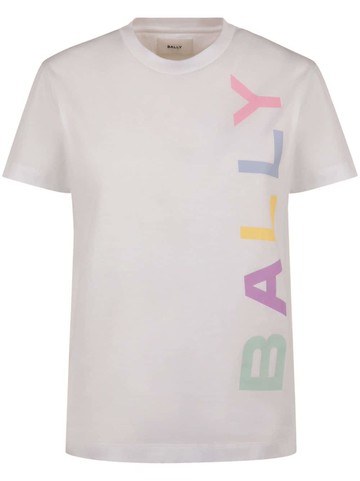 Bally - logo-print short-sleeve T-shirt - women - Elastane/Organic Cotton - L - White
