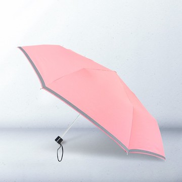 TDN大剛好速乾無敵折傘 反光防曬晴雨傘B5583(玫瑰粉)