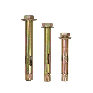 [24時熱賣]膨脹螺絲 五金配件 螺絲新型彩鋅六角套管壁虎外六角內置式膨脹空調地闆拉爆膨脹螺絲釘 ZKI6