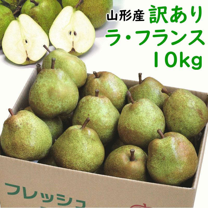 訳あり なし 洋梨 ラフランス 山形県産 訳ありラ・フランス 10kg 12月中旬頃から発送 送料込