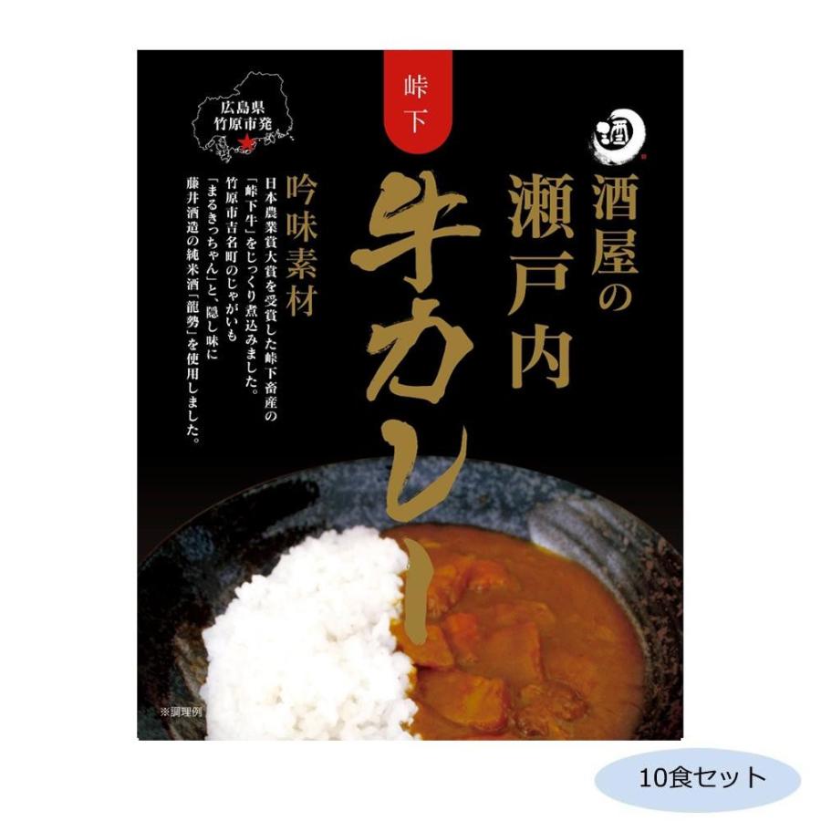 送料無料 ご当地カレー 広島 酒屋の瀬戸内牛カレー 10食セット |b03