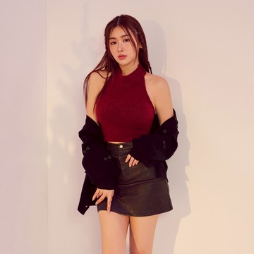 WAVE SHINE-挺波衣-毛絨削肩bratop(三色)-女【I5LS065】