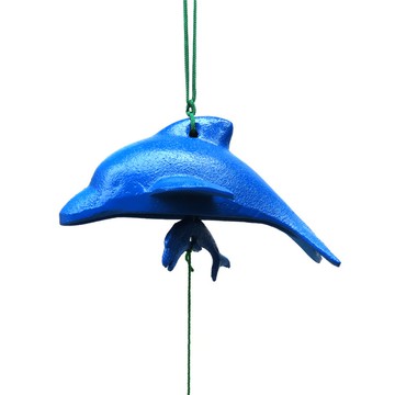 南部鐵器 風鈴 海豚 父母和孩子 海藍色 日本製