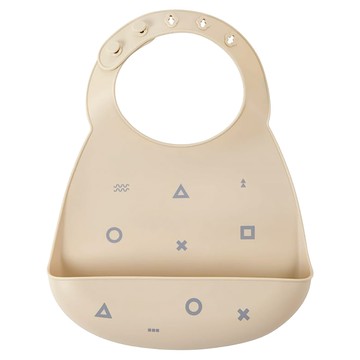 KU.KU Duckbill 酷咕鴨 KUKU PLUS 矽膠圍兜 立體圍兜 防漏接食物  米色  1個