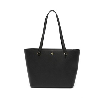 LAUREN RALPH LAUREN KARLY SHPPER 中號托特包 黑色女款包包