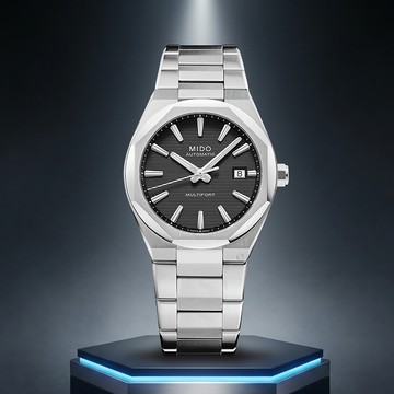 MIDO 美度錶 Multifort 8 One Crown 機械腕錶 男錶 手錶-40mm 黑 M0555071105100