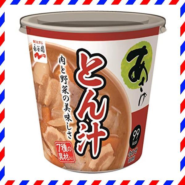 永谷園 カップ入り生みそタイプみそ汁あさげ とん汁 1食 ×6個