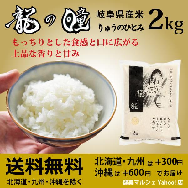 新米入荷 龍の瞳 2kg 令和5年産米 岐阜県産 白米 送料無料 一部地域除く