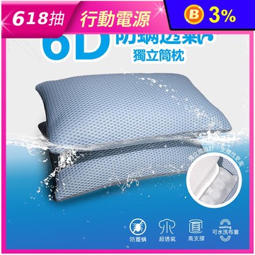 6D 可水洗獨立筒枕