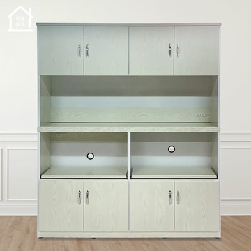 5.5尺塑鋼碗盤櫃 電器櫃 櫥櫃 餐櫥櫃 電器碗盤櫃 防水塑鋼家具(上下座)【巧沐家具】