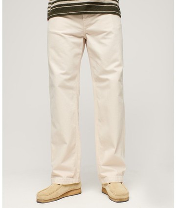 Superdry Men's Men's Five Pocket Work Pants White / Bone White - Size: 32/32