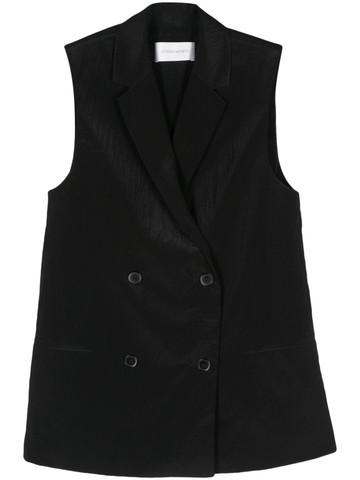 Christian Wijnants - Jollo double-breasted waistcoat - women - Wool/Viscose/Polyamide/Cotton - 40 - Black