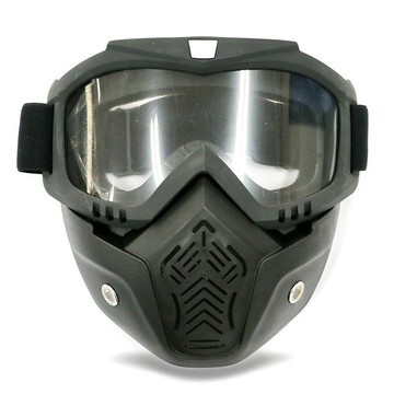 EMPIRE 鏡面護目鏡面罩  黑色 透明  1個  220 x 180 毫米