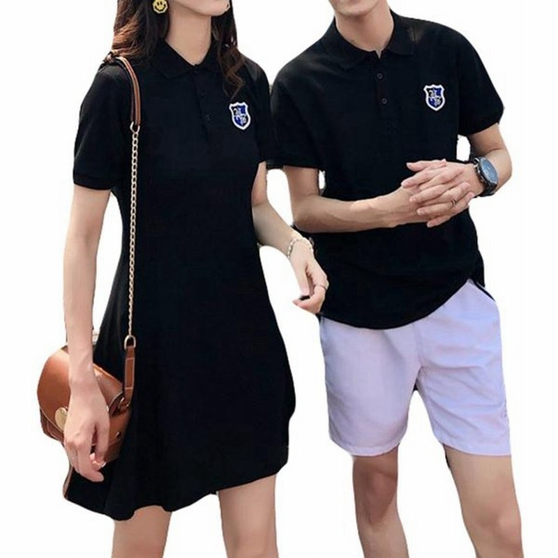夏物 トップス ワンピース メンズtシャツ 韓国ファッション ストリート おしゃれポロシャツ レディースワンピース カップル お揃い 夏 通販 Lineポイント最大0 5 Get Lineショッピング