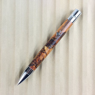漬紋木飛機旋轉原子筆/手工原子筆/KOBE手工筆