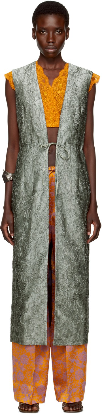 Dries Van Noten 绿色无袖大衣