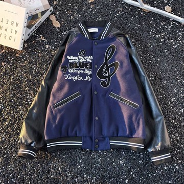 美式潮流百搭棒球外套男春秋季寬鬆痞帥高街休閒夾克男