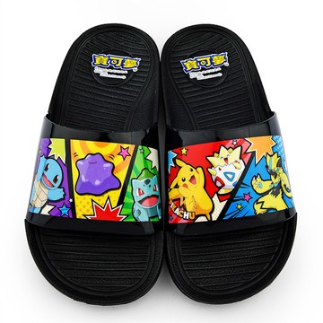 精靈寶可夢童室外拖-黑色(多尺寸可選)