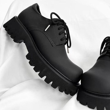 【公司貨】德比鞋  男女2023夏季新款休閒百搭 大頭鞋 厚底小皮鞋女