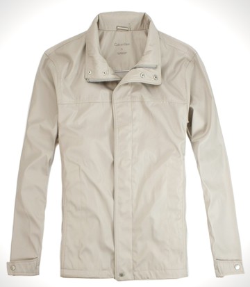 美國百分百【全新真品】Calvin Klein CK 針織衫 香檳金屬色系 風衣 外套 立領夾克 型男 免運 S