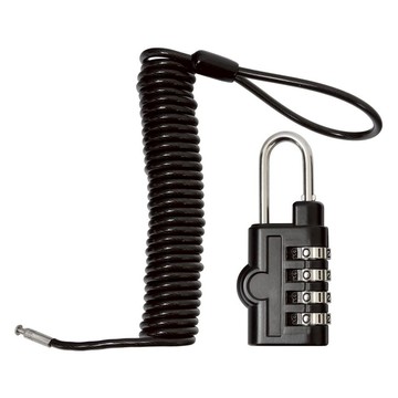 TRENY 台灣製 4位數密碼鎖 + #CH858 附可拆式鋼索 長度約1.4公尺  1個